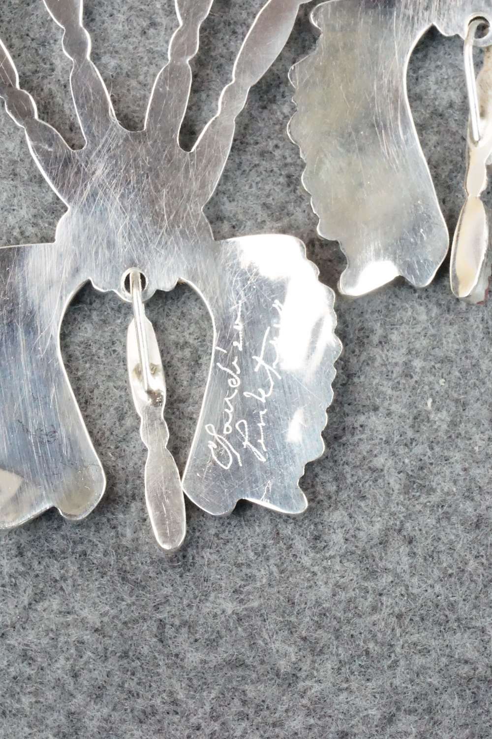 Coral & Sterling Silver Earrings - Claudine Penketewa
