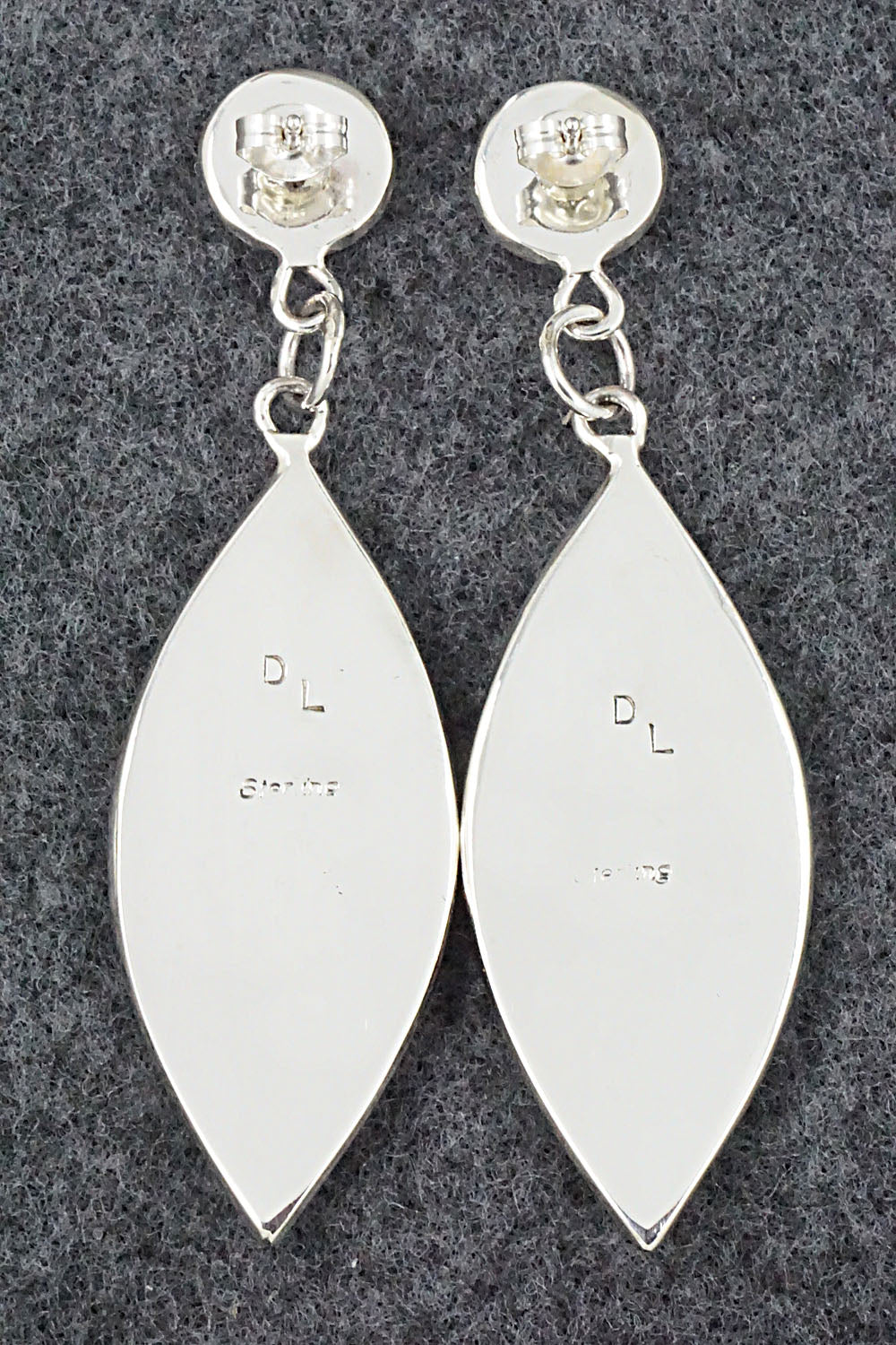 Opalite & Sterling Silver Inlay Earrings - Keith Davis