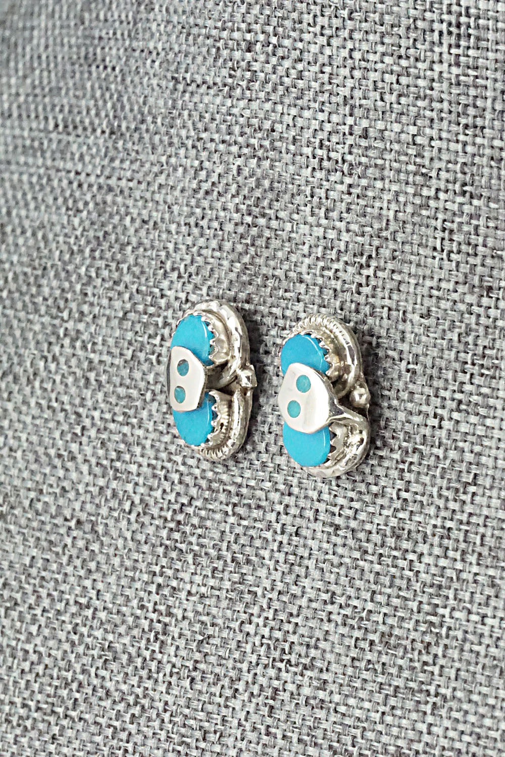 Turquoise & Sterling Silver Earrings - Joy Calavaza