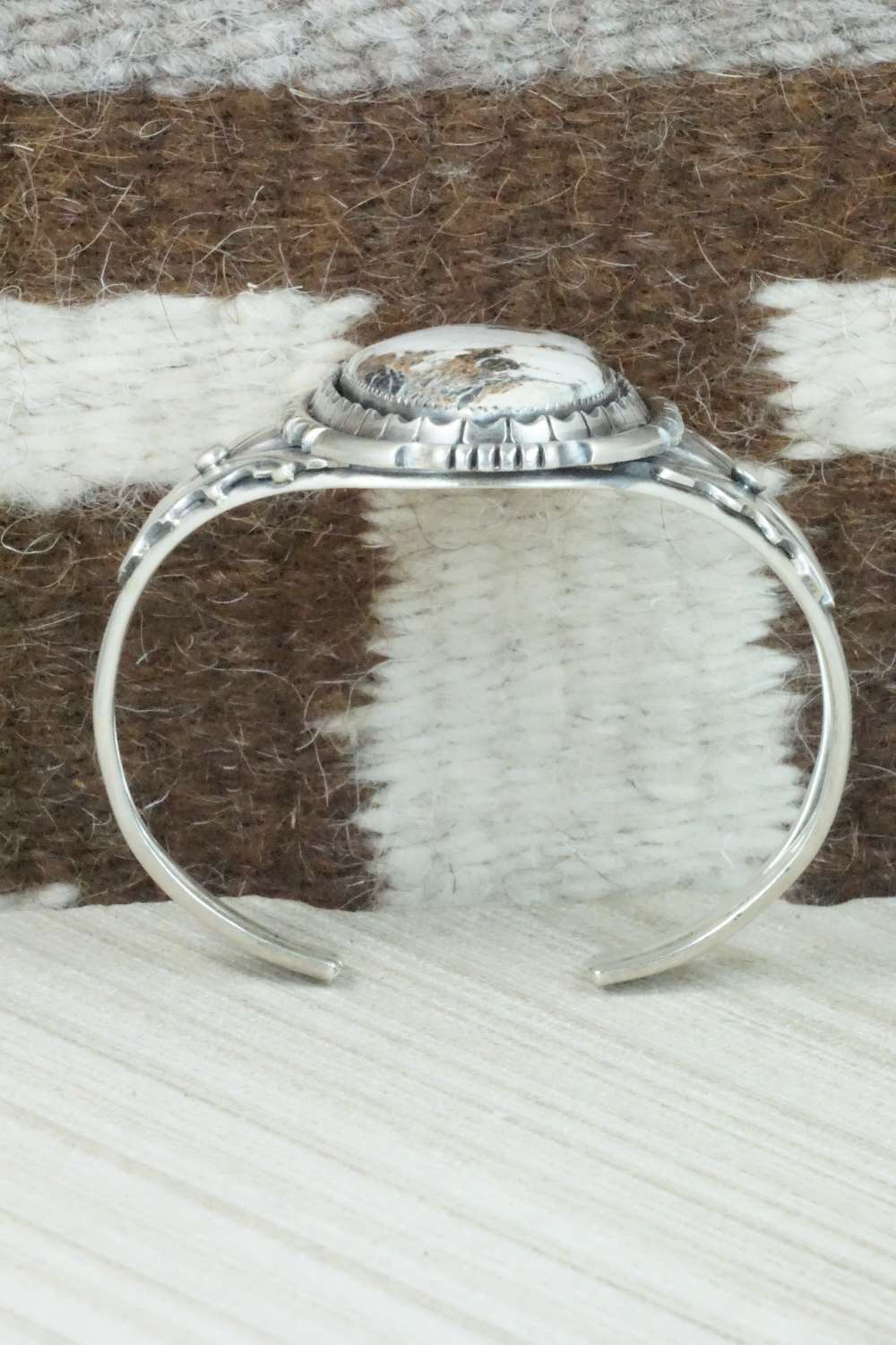 White Buffalo & Sterling Silver Bracelet - Eddie Chaco