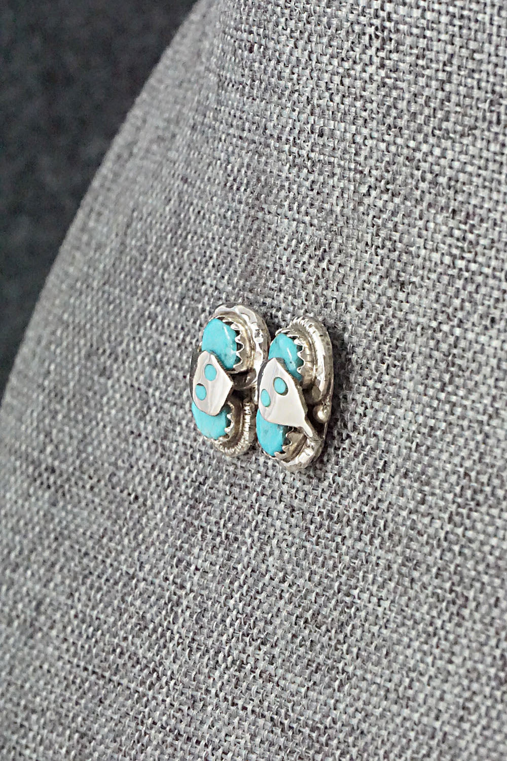 Turquoise & Sterling Silver Earrings - Joy Calavaza