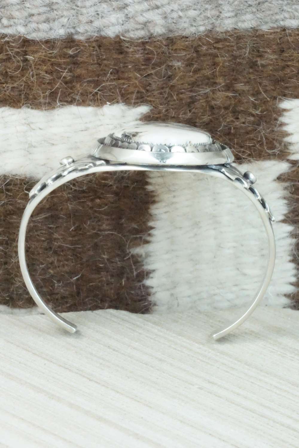 White Buffalo & Sterling Silver Bracelet - Eddie Chaco