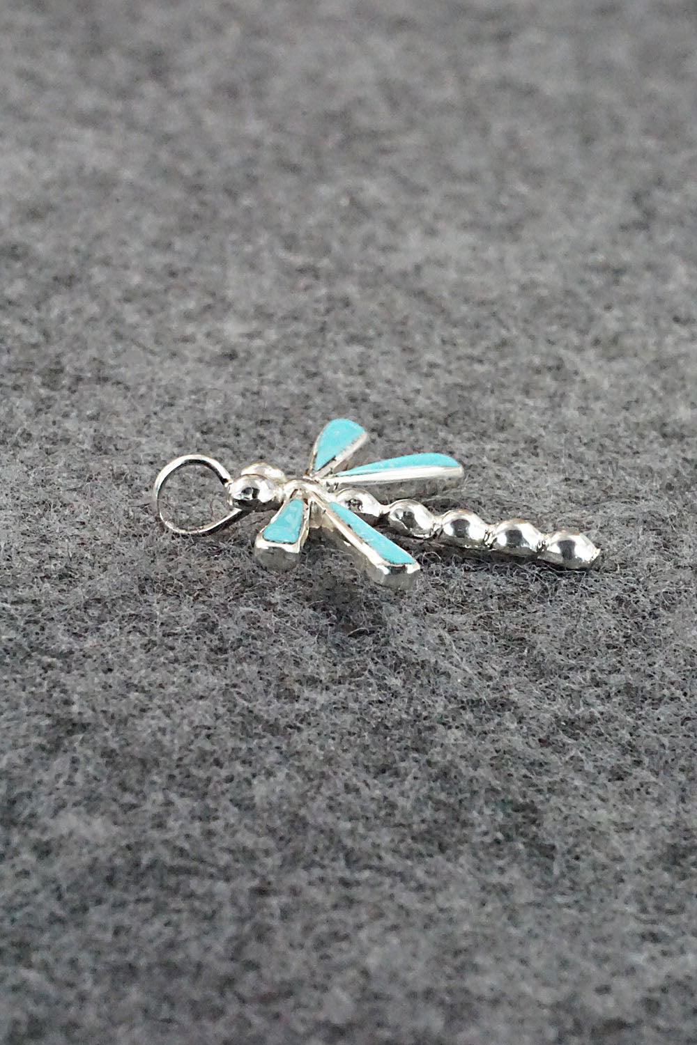 Turquoise and Sterling Silver Pendant - Erlene Edaakie
