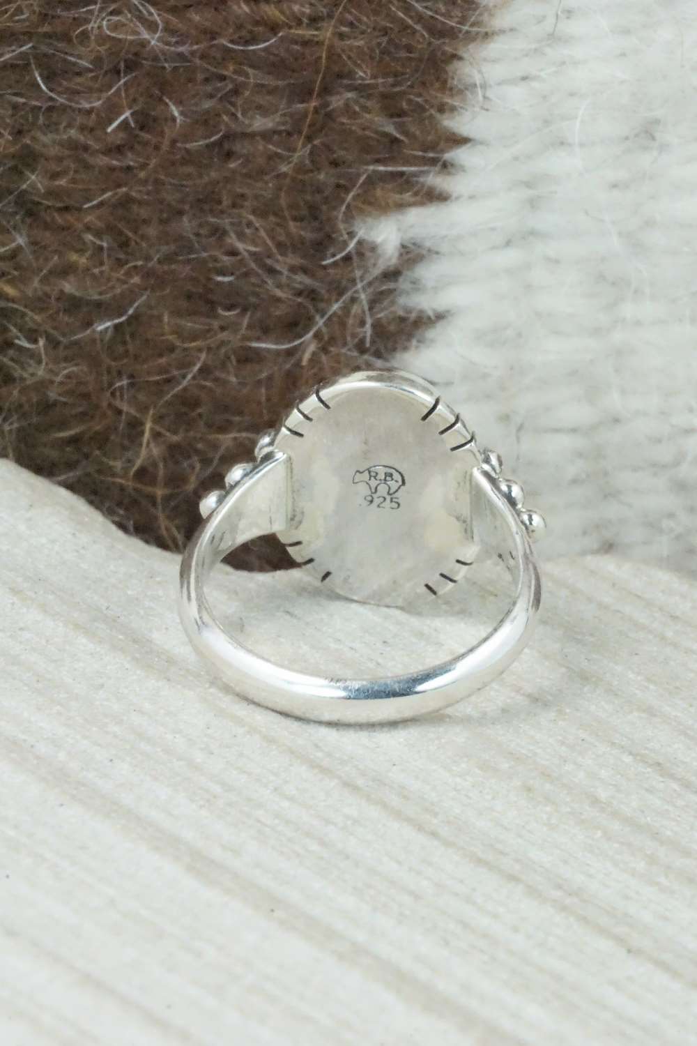 Turquoise & Sterling Silver Ring - Mark Barney - Size 7