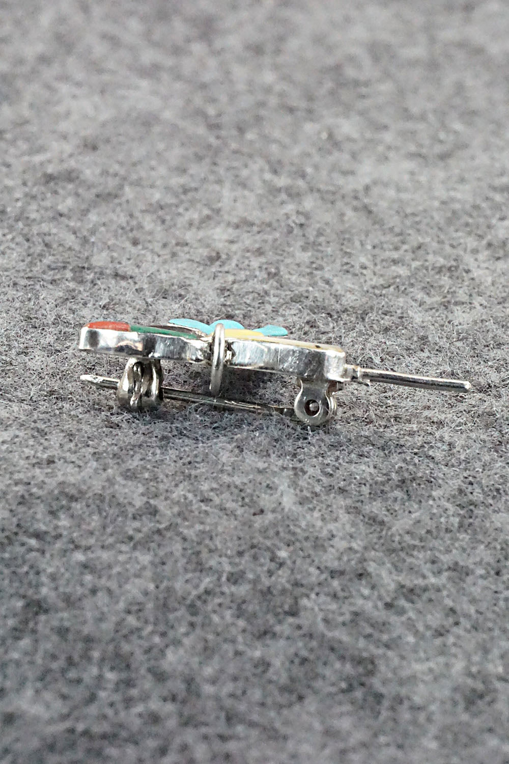 Multi Stone and Sterling Silver Pendant & Pin - India Natewa