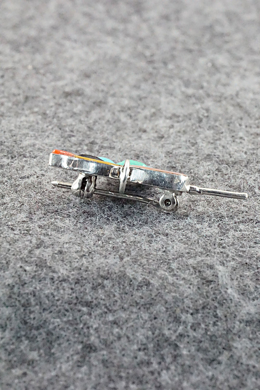 Multi Stone and Sterling Silver Pendant & Pin - India Natewa