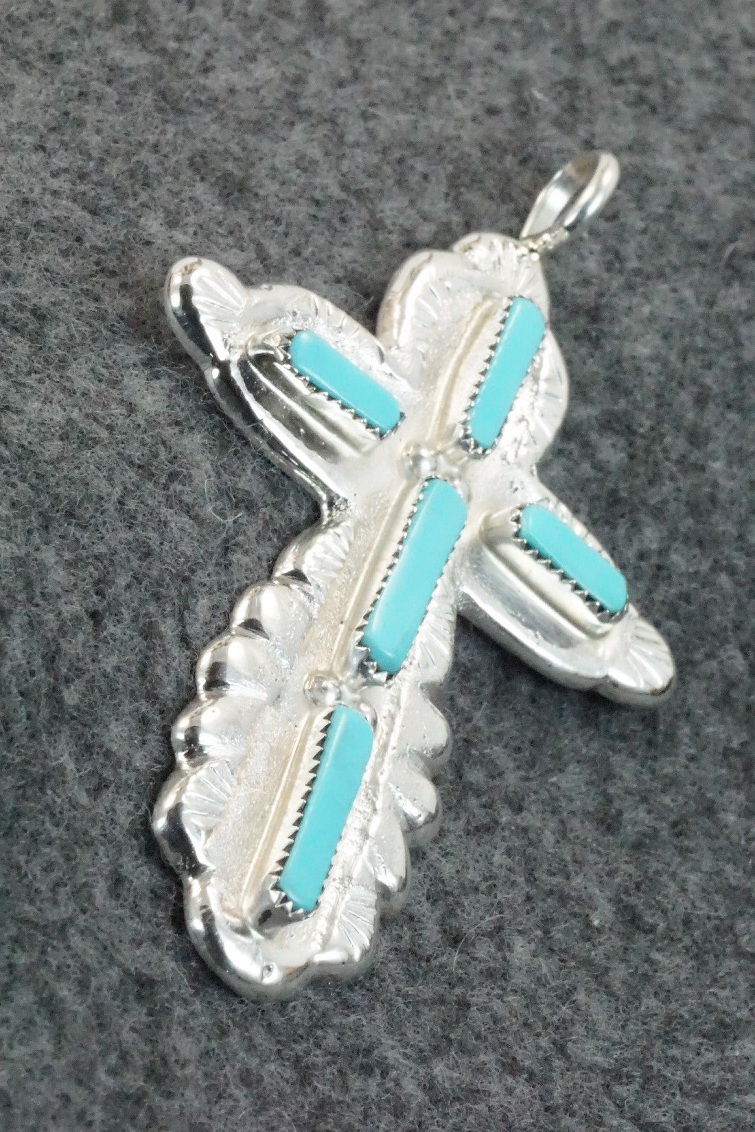 Turquoise & Sterling Silver Pendant - Verona Quam