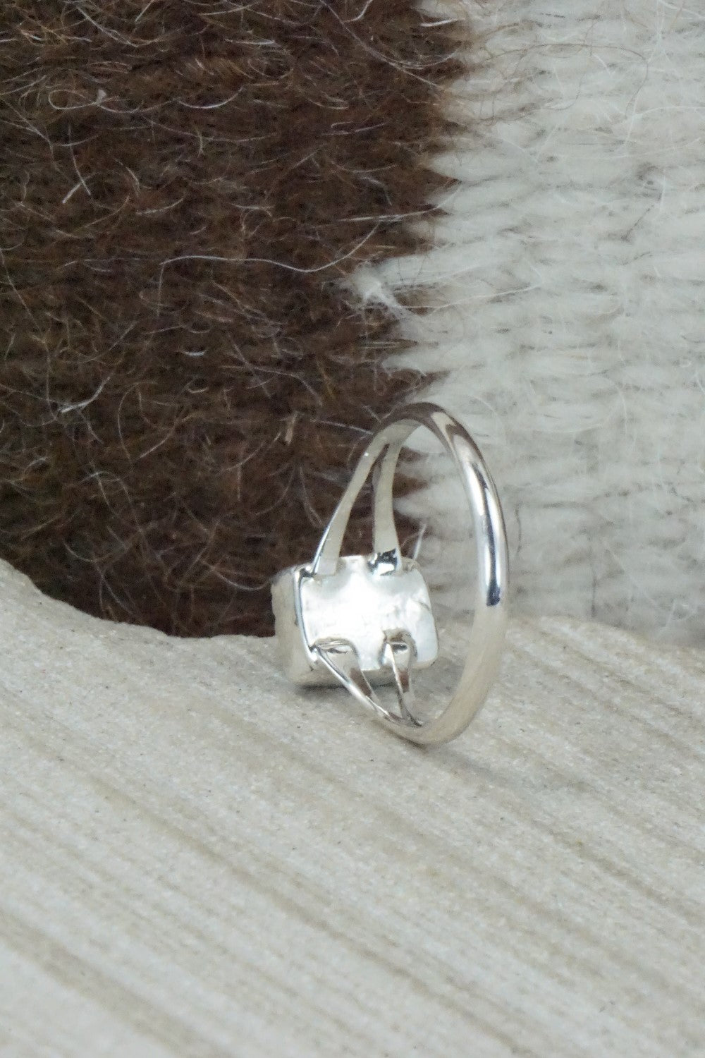 Turquoise and Sterling Silver Ring - Robert Martinez - Size 7.75