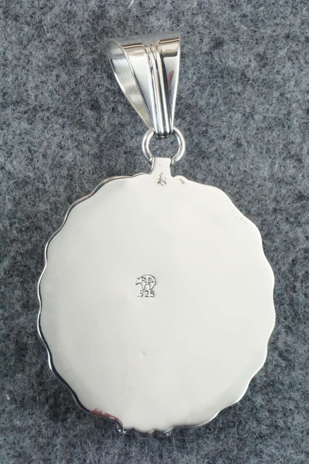White Buffalo & Sterling Silver Pendant - Samuel Yellowhair