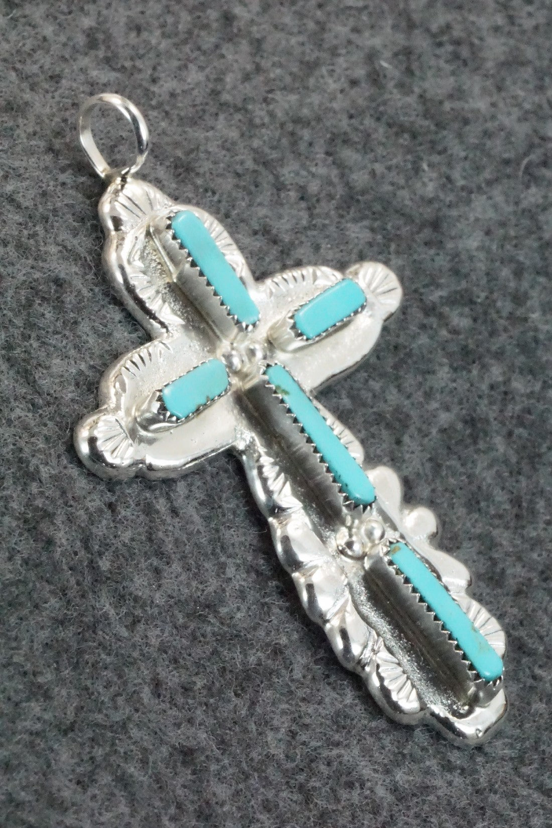 Turquoise & Sterling Silver Pendant - Verona Quam