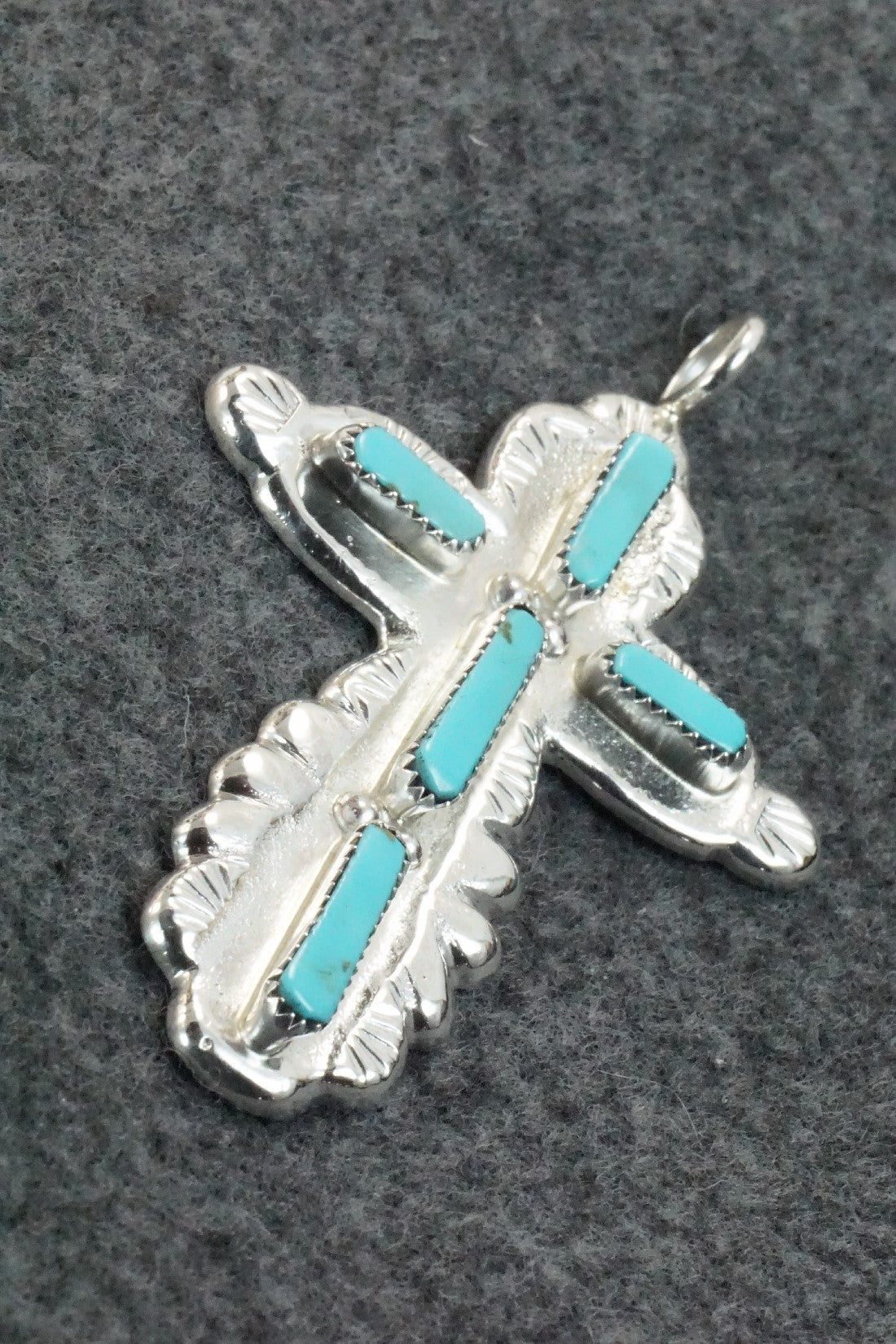 Turquoise & Sterling Silver Pendant - Verona Quam