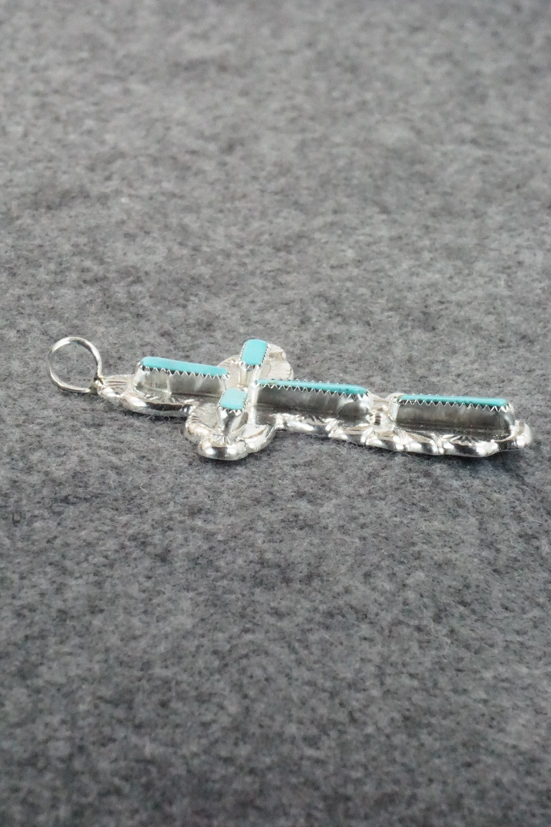 Turquoise & Sterling Silver Pendant - Verona Quam