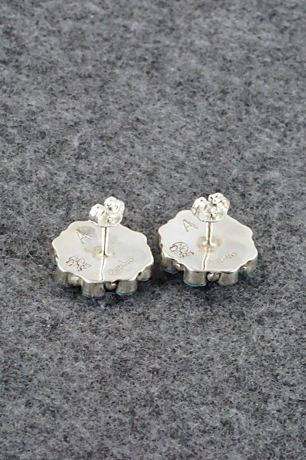 Turquoise & Sterling Silver Earrings - Arlo Kanteena
