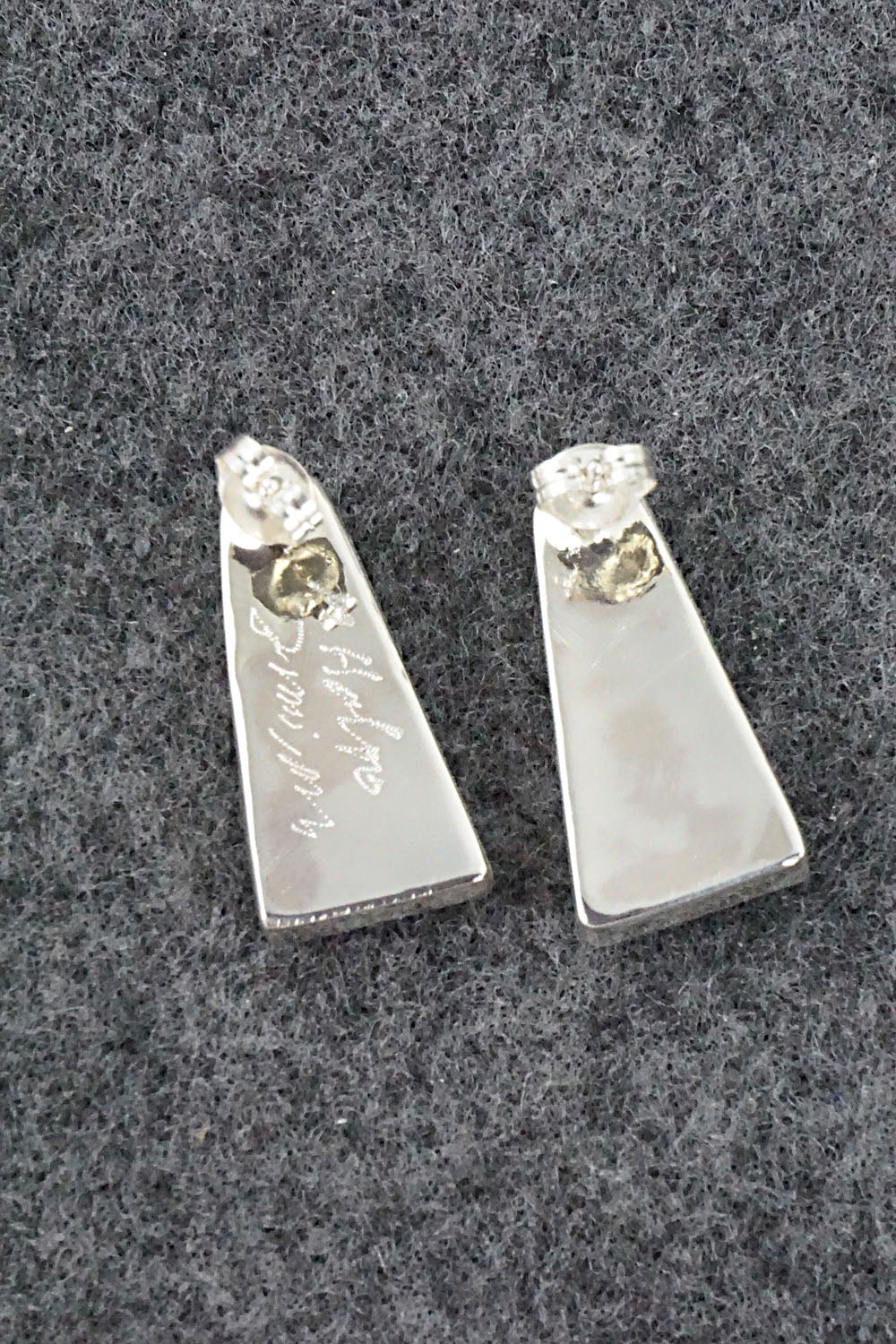 Turquoise & Sterling Silver Inlay Earrings - Michelle Haloo