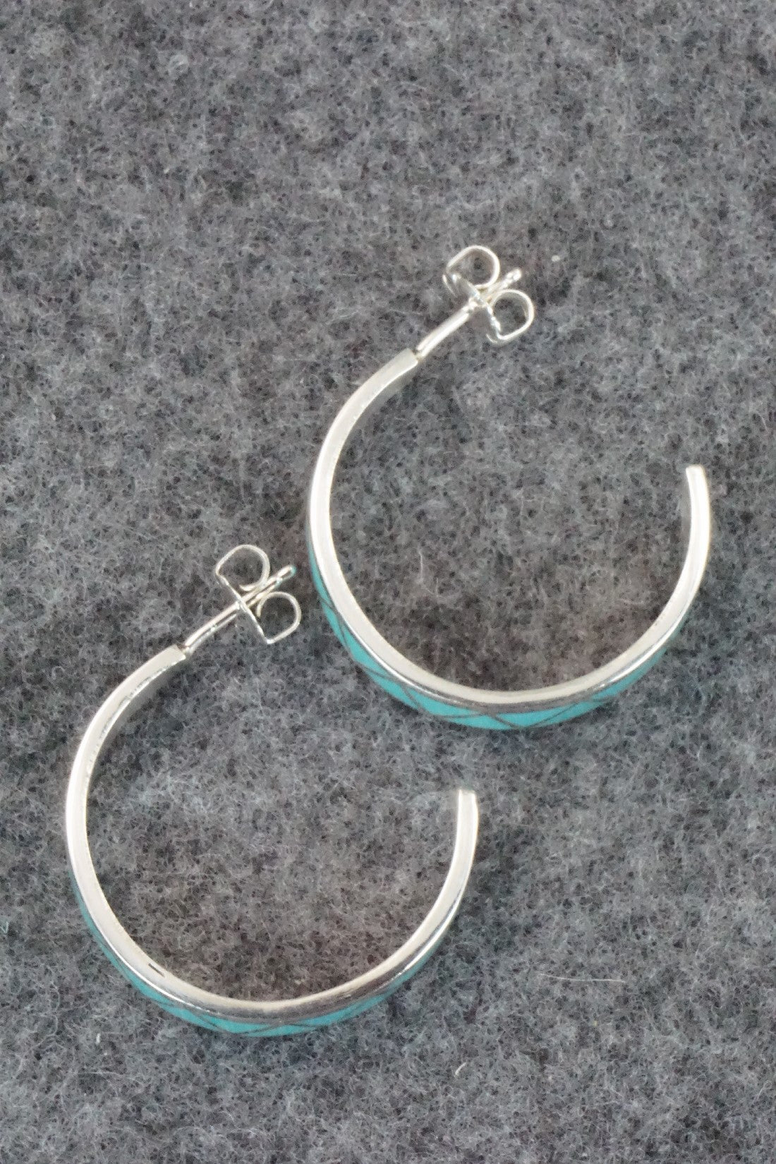 Turquoise & Sterling Silver Earrings - Claudine Haloo