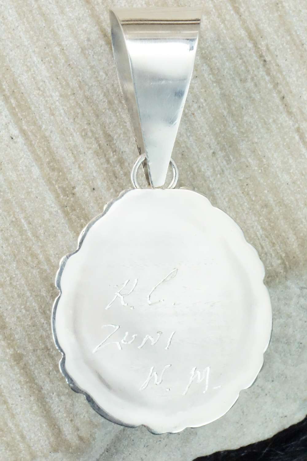 Variscite & Sterling Silver Pendant - Kenny Calavaza