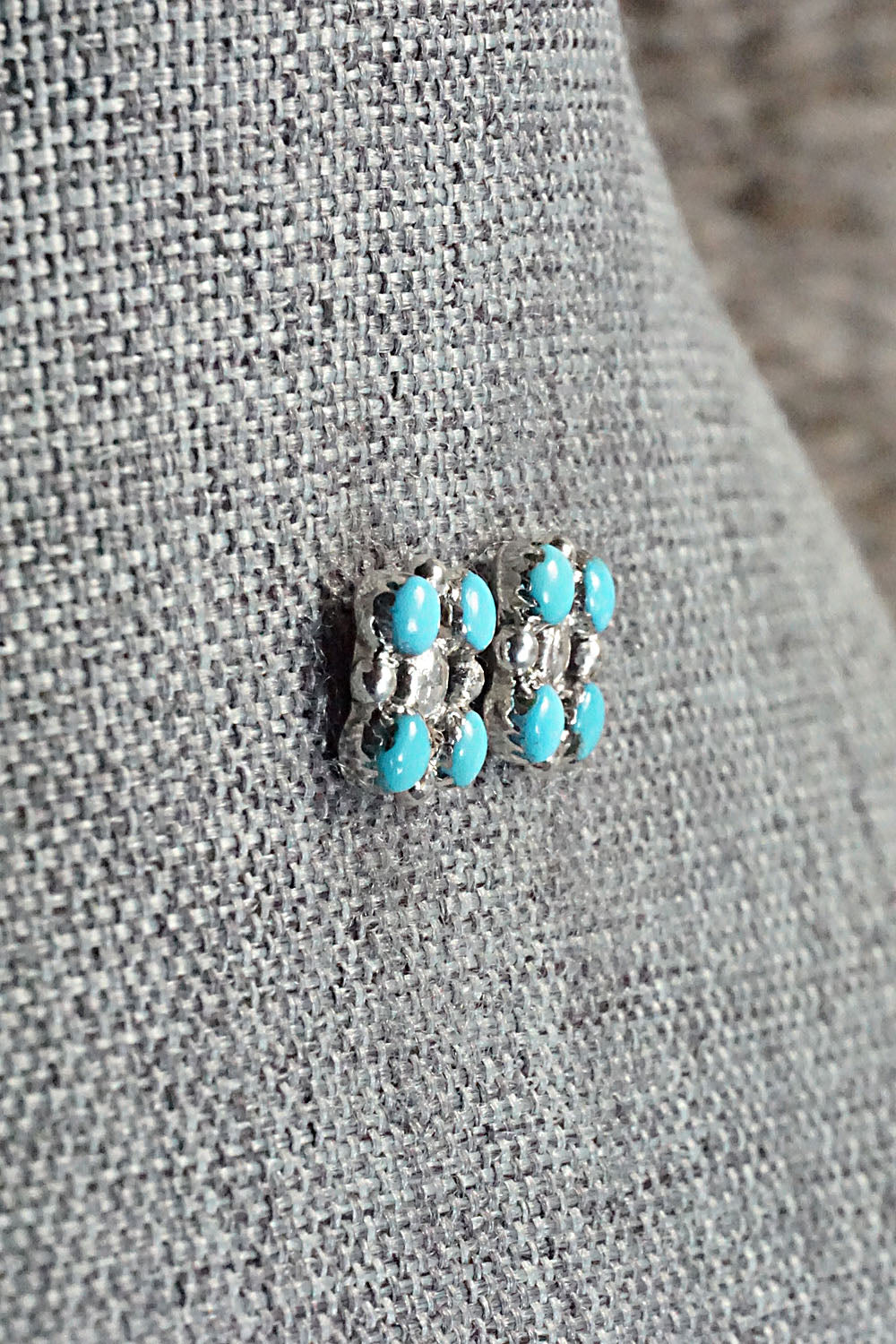 Turquoise & Sterling Silver Earrings - Maxine Malanie