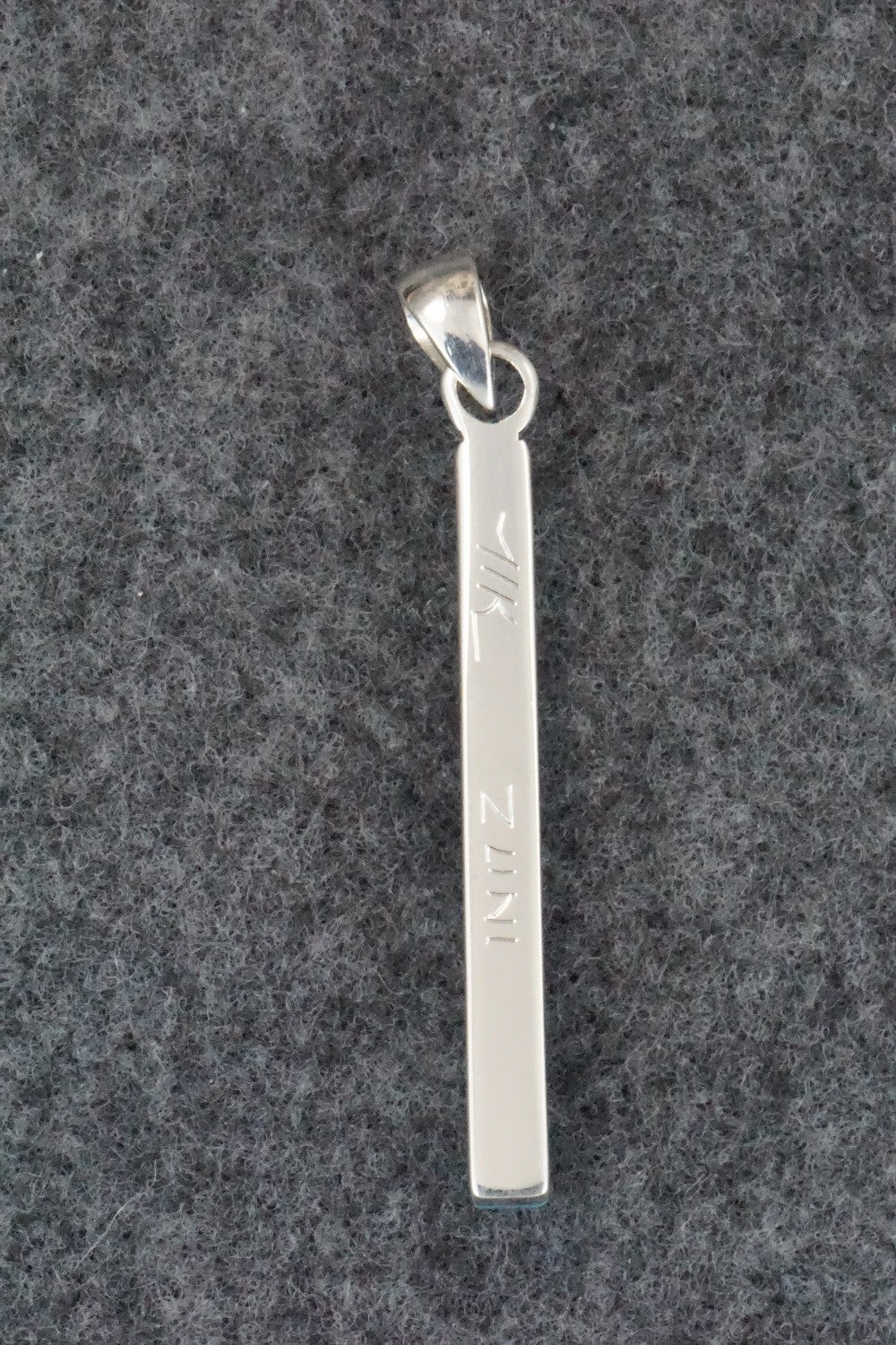 Turquoise & Sterling Silver Inlay Pendant - MaDerral Kallestewa