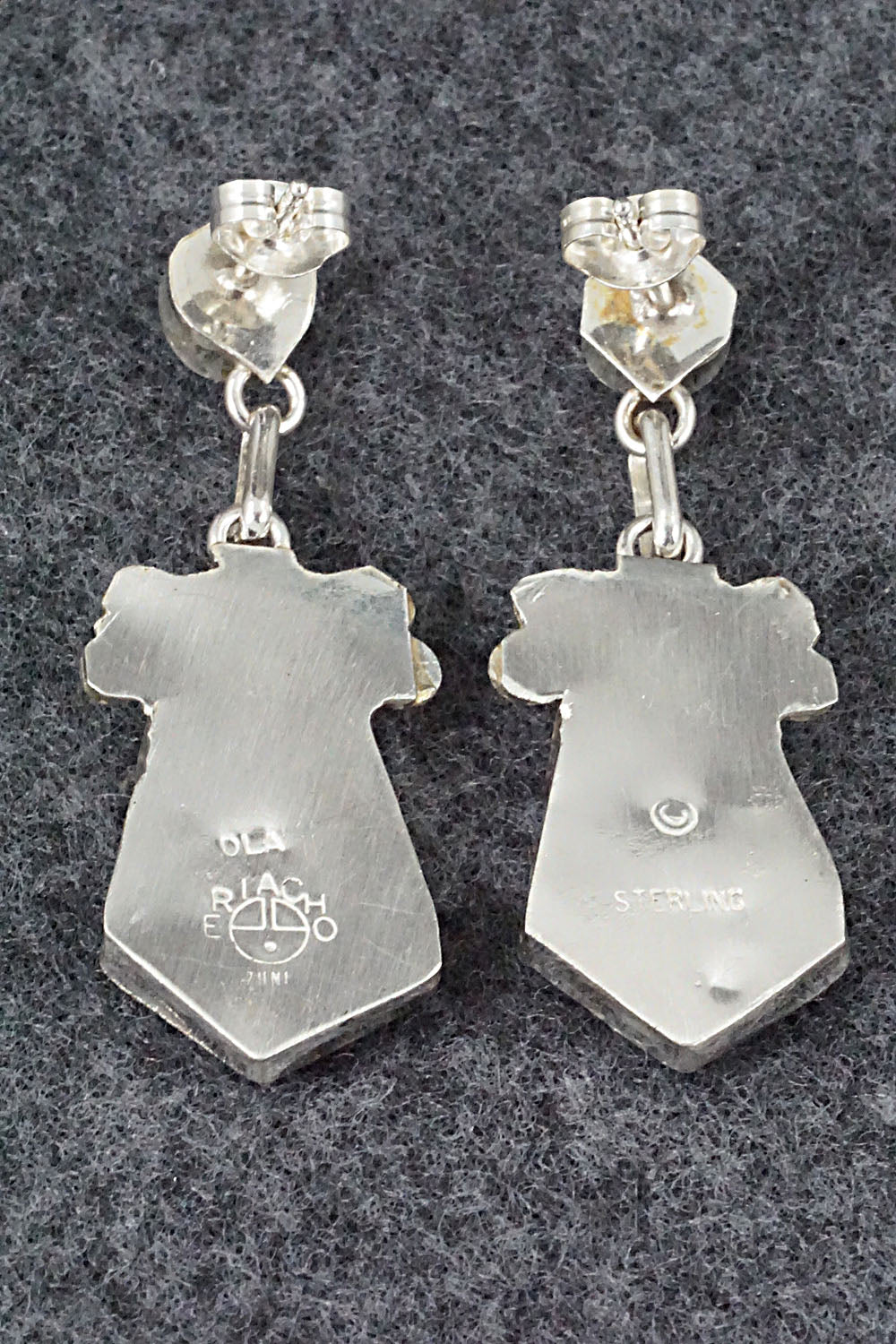 Multi Stone Inlay & Sterling Silver Earrings - Ola Eriacho