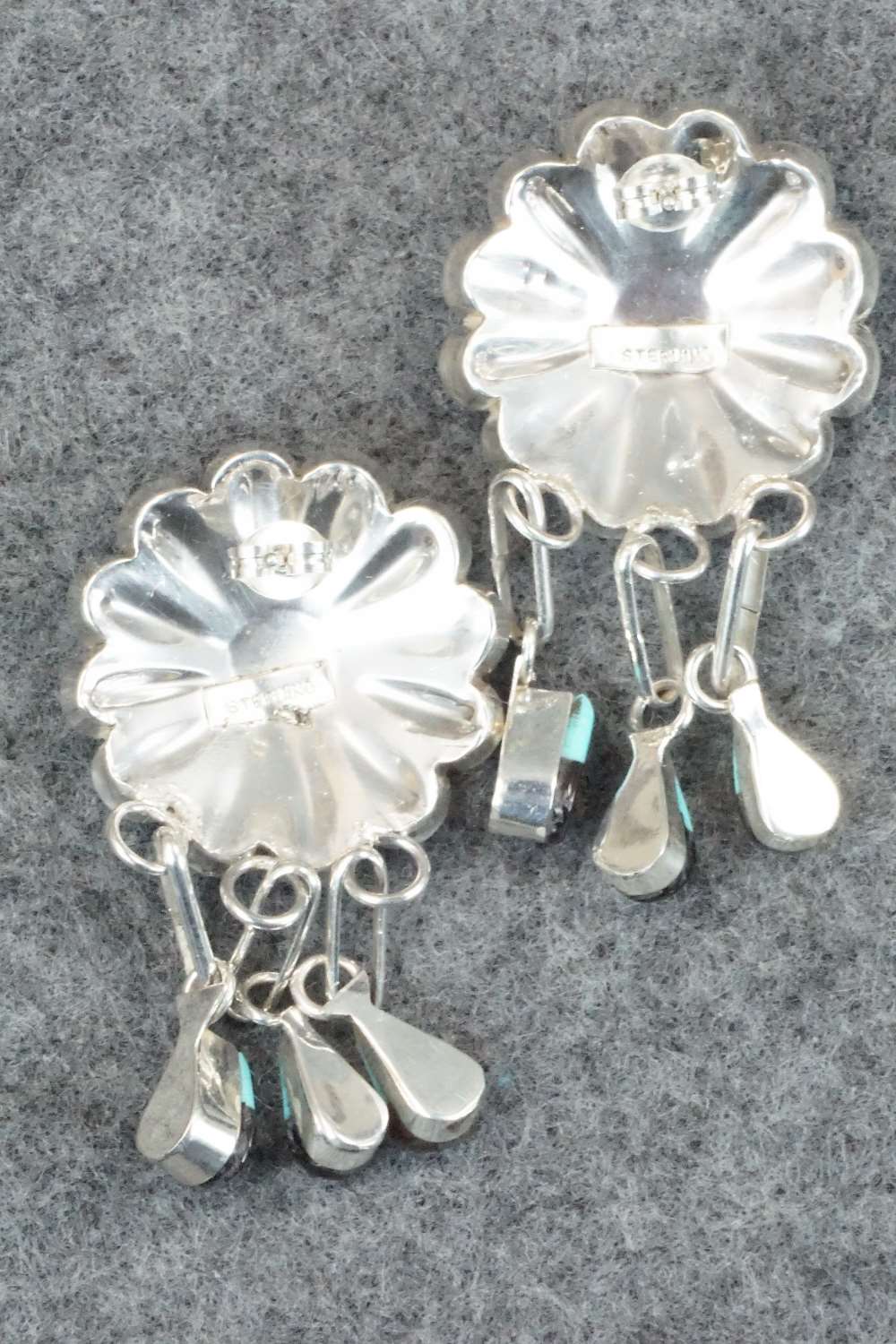 Turquoise & Sterling Silver Earrings - Harley Dickson