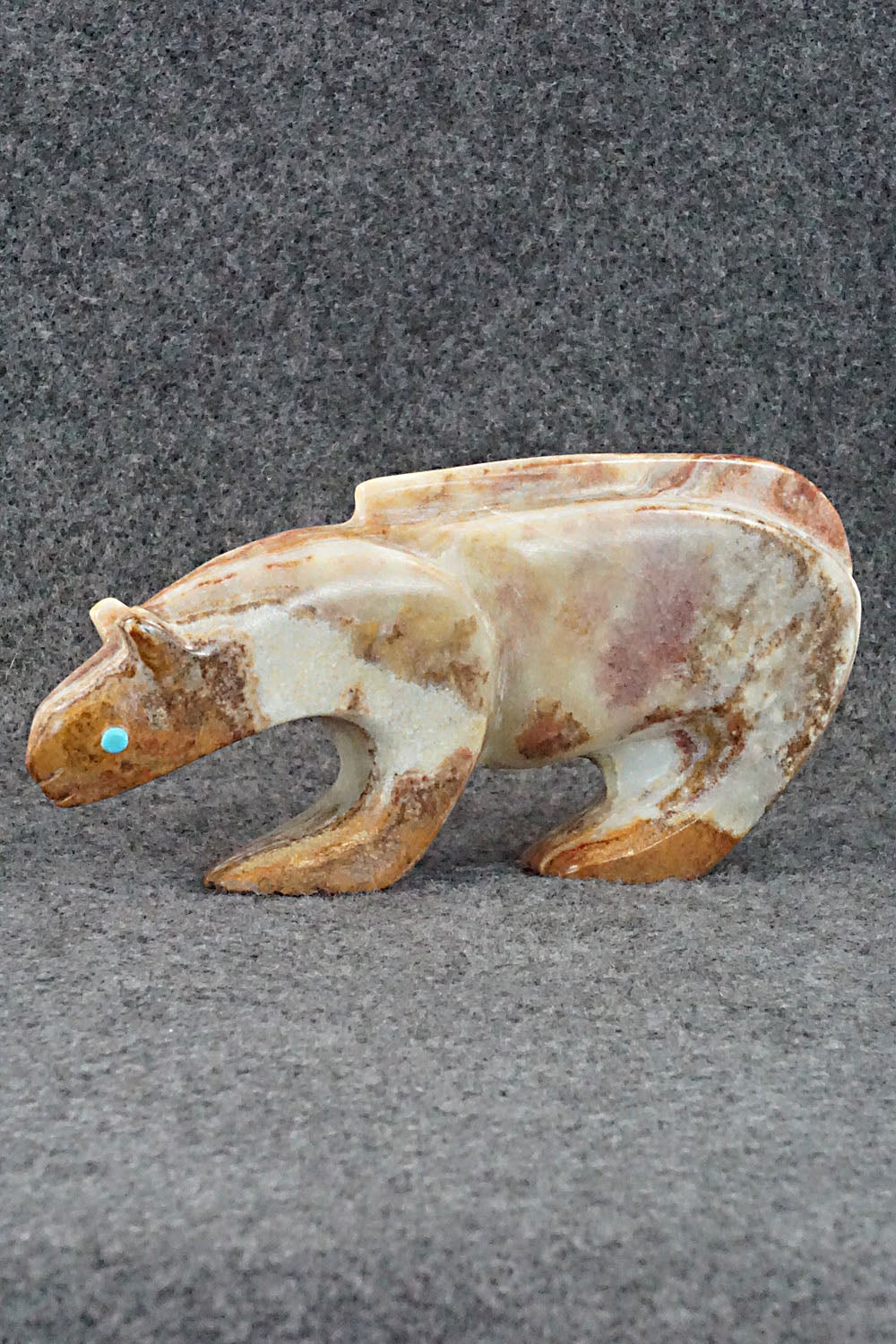 Mountain Lion Zuni Fetish Carving - Ronnie Lunasee