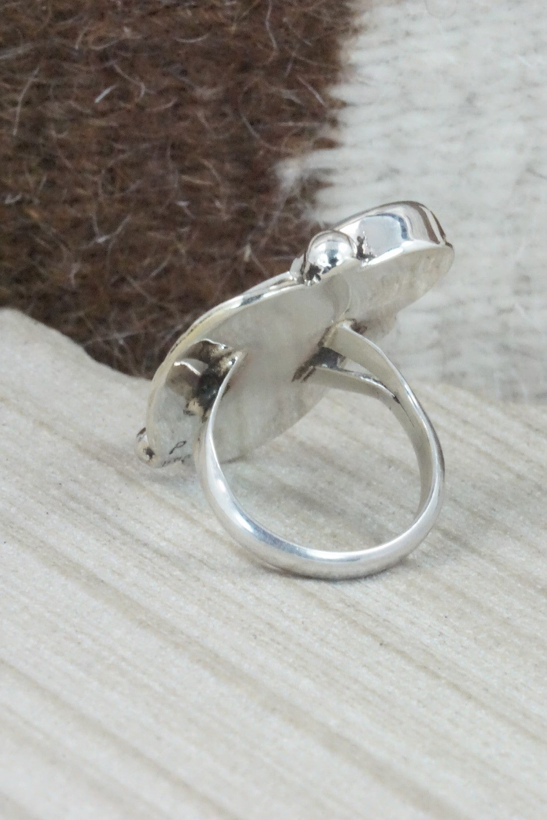 Turquoise & Sterling Silver Ring - Priscilla Reeder - Size 7.75