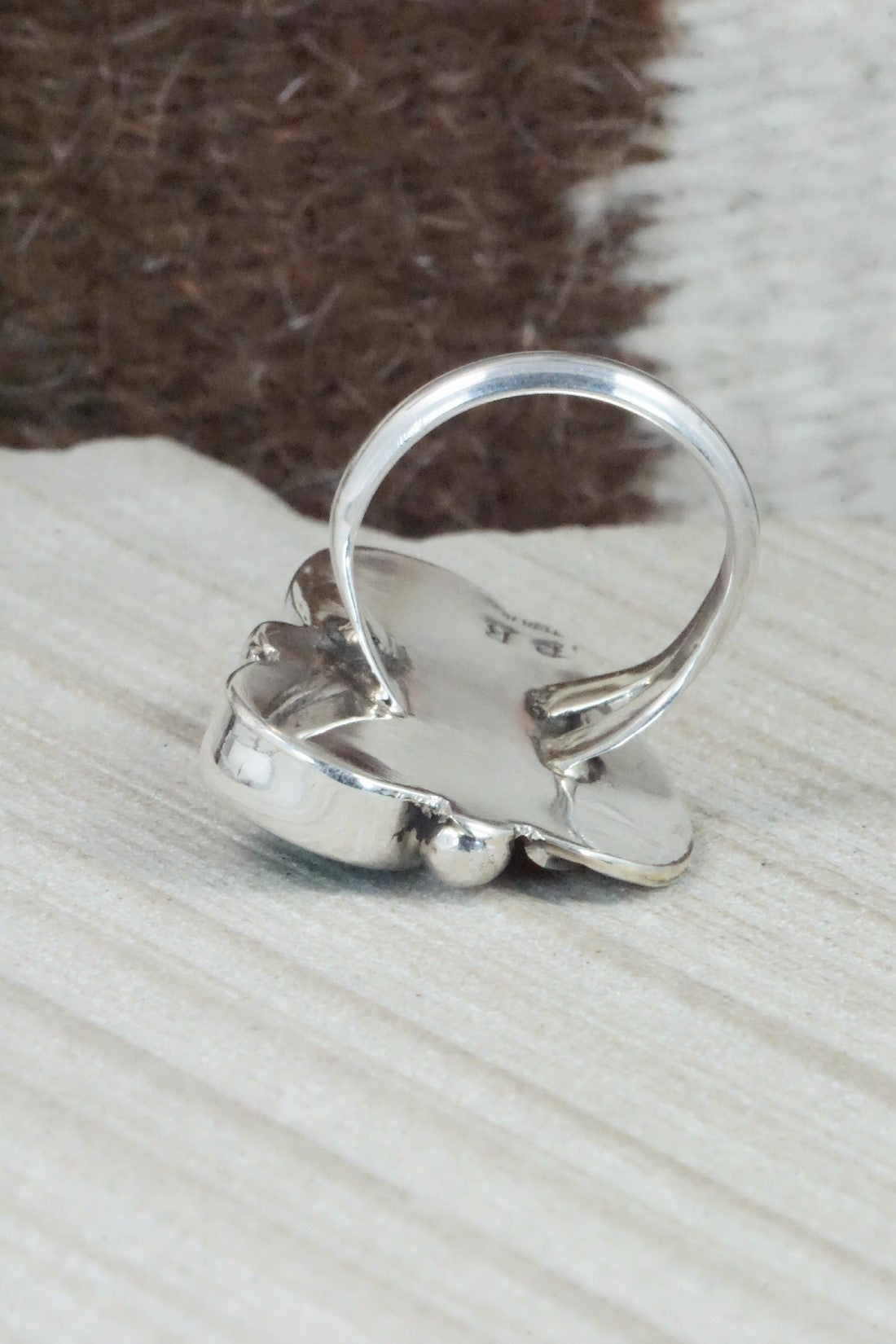 Turquoise & Sterling Silver Ring - Priscilla Reeder - Size 7.75