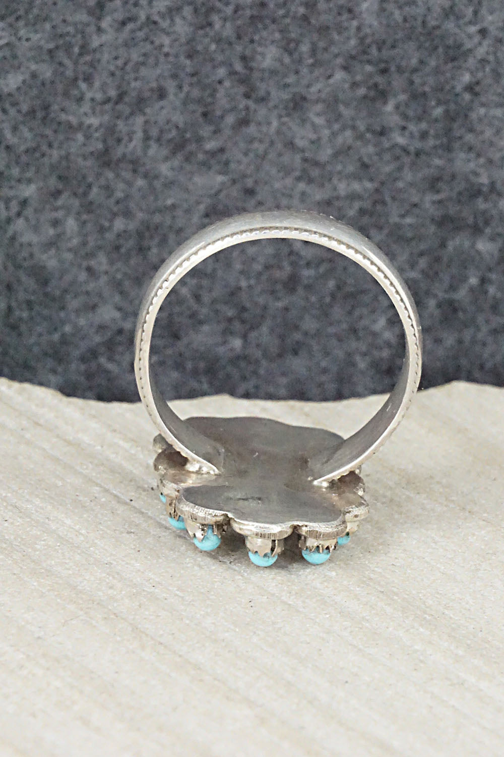 Turquoise & Sterling Silver Ring - Wayne Johnson - Size 9.25