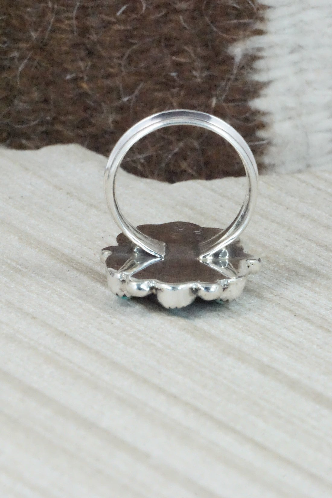 Turquoise & Sterling Silver Ring - Priscilla Reeder - Size 7