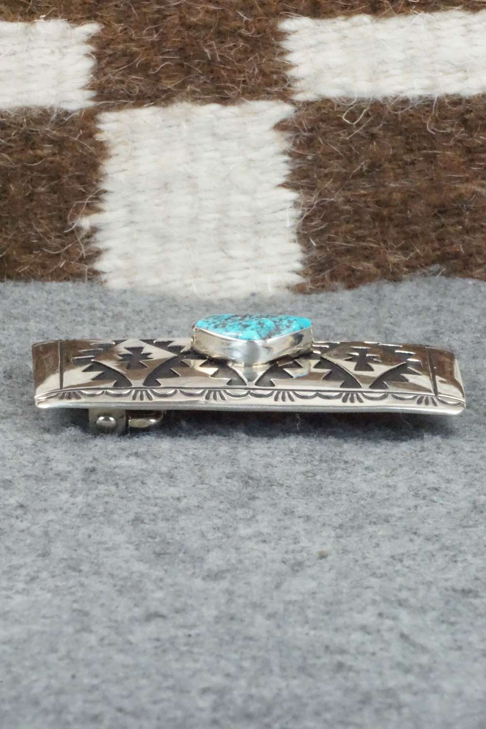 Turquoise & Sterling Silver Belt Buckle - Rosita Singer
