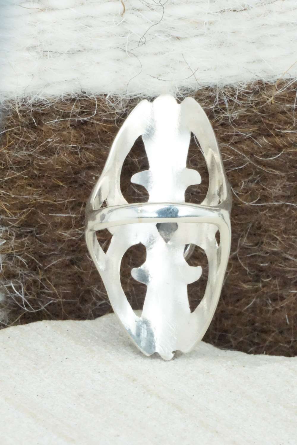 Turquoise & Sterling Silver Ring - Victor Pena - Size 5.25