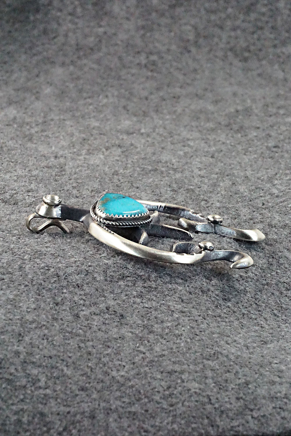 Turquoise and Sterling Silver Pendant - Martha Cayatineto