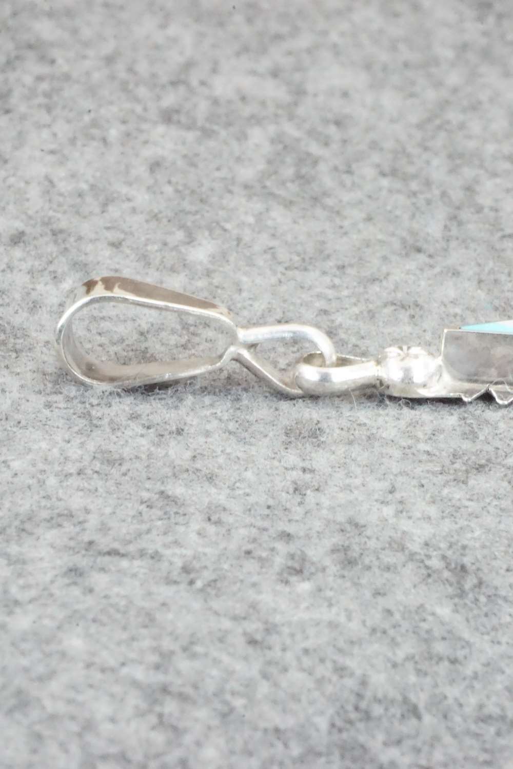 Multi Stone & Sterling Silver Inlay Pendant - Ricky Vacit