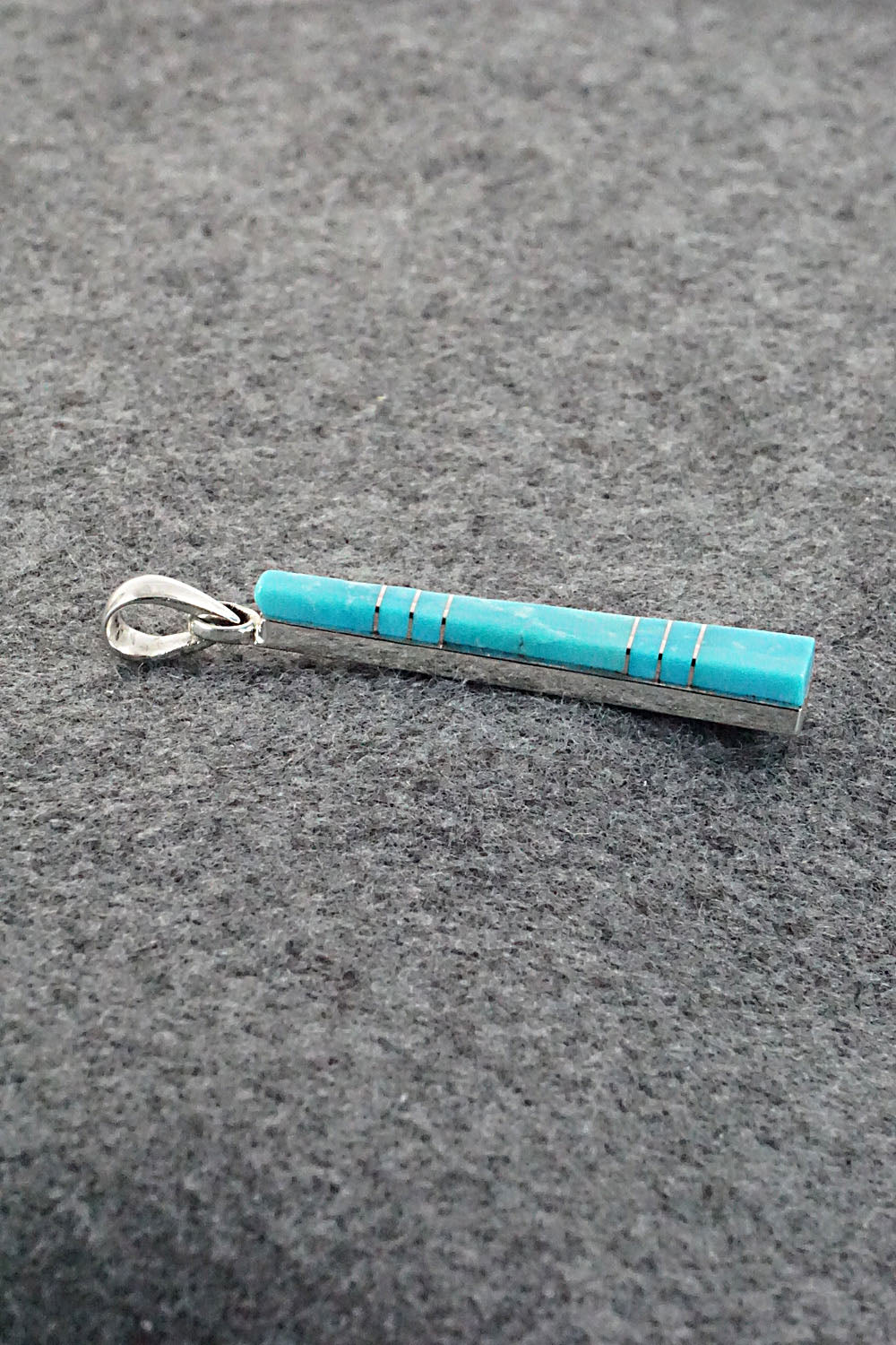 Turquoise & Sterling Silver Pendant - Madarrel Kallestewa