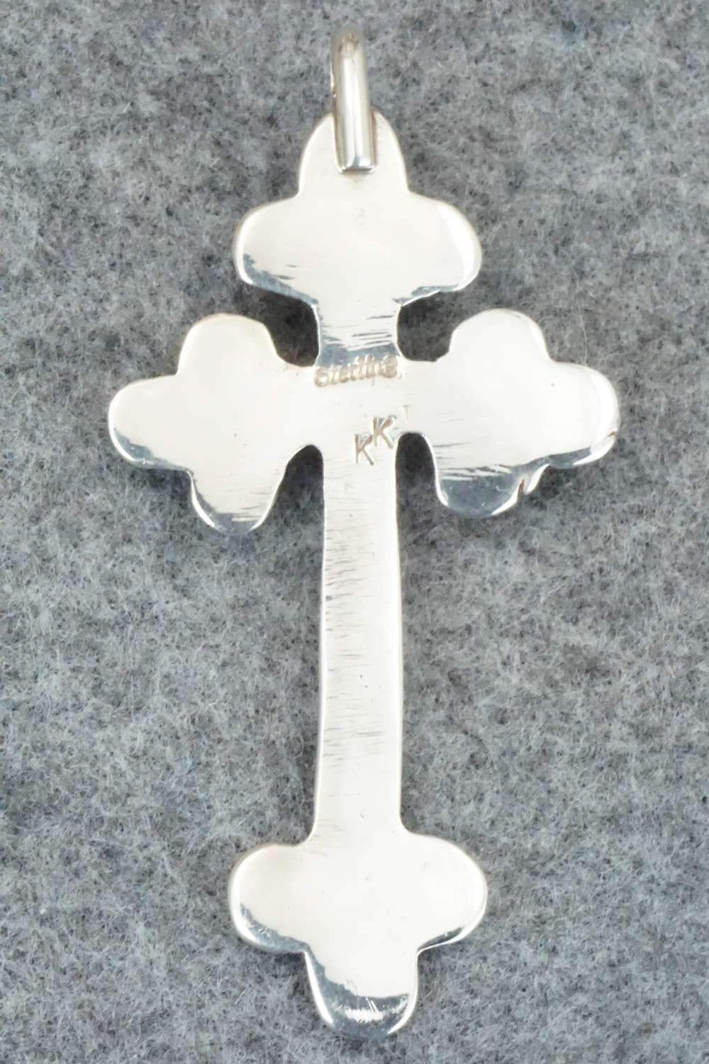 Turquoise & Sterling Silver Cross Pendant - Vanessa Kee