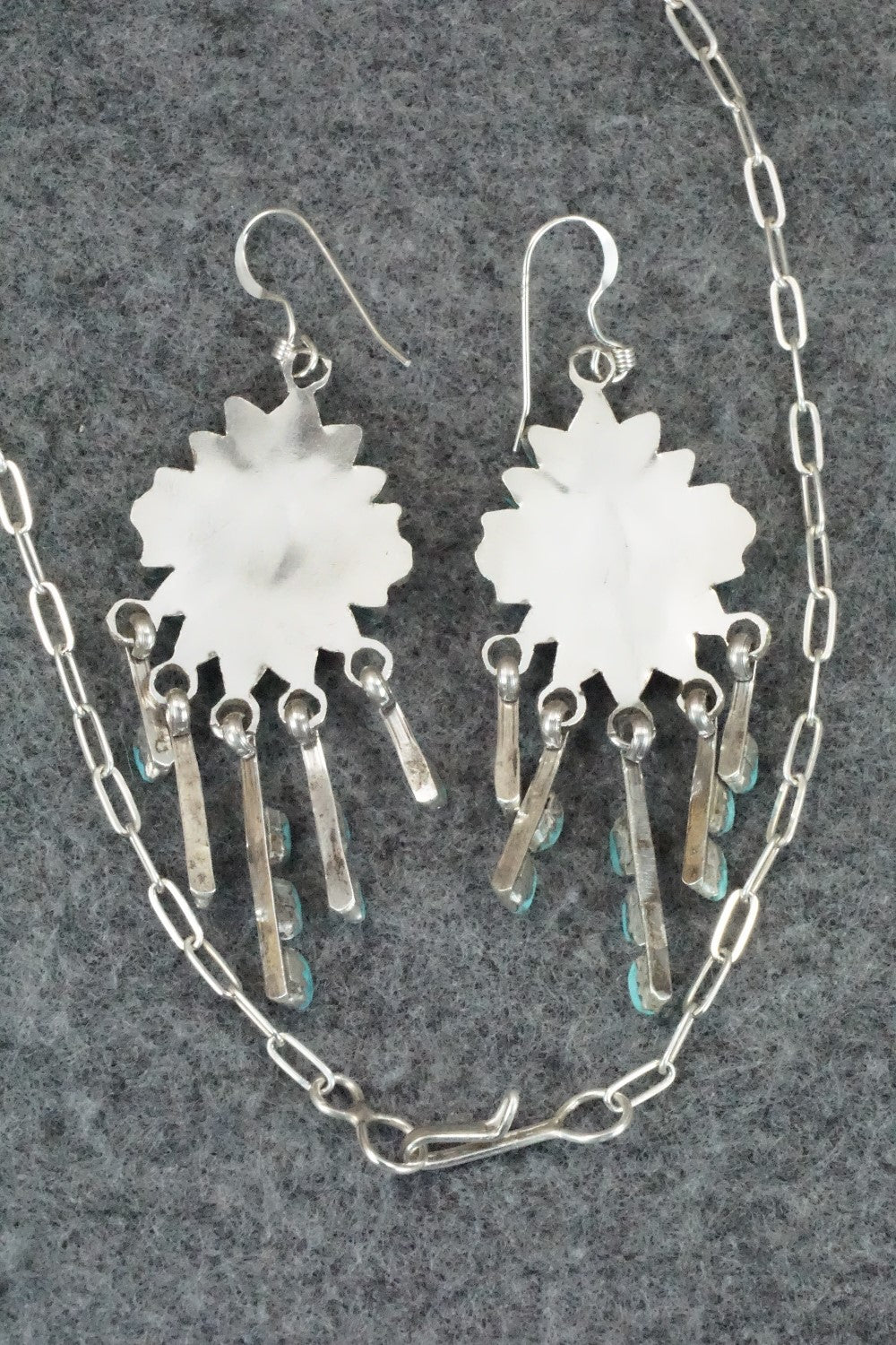 Turquoise & Sterling Silver Jewelry Set - Kevin Leekity