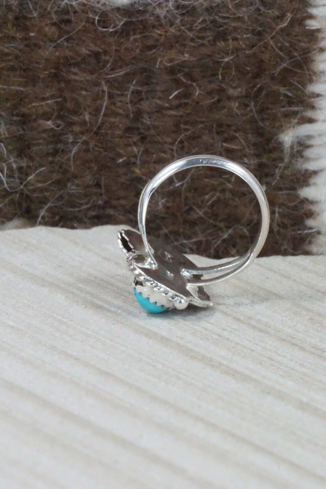 Turquoise & Sterling Silver Ring - William Begay - Size 5.75