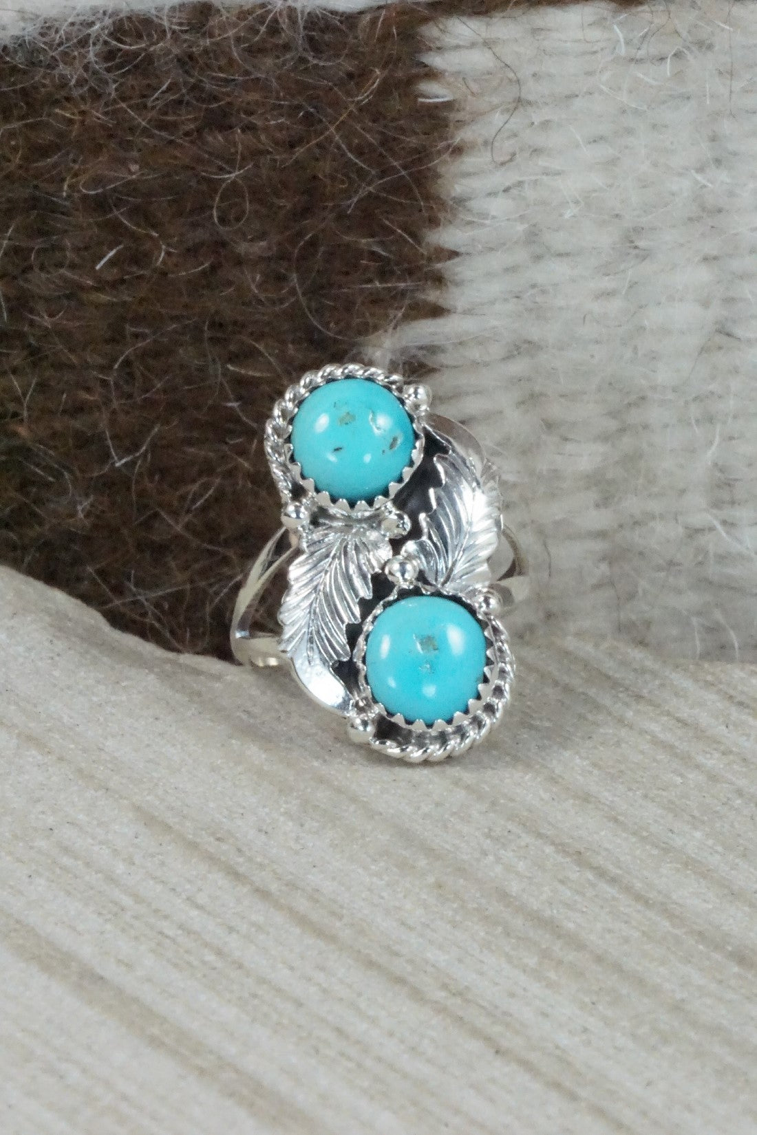 Turquoise & Sterling Silver Ring - William Begay - Size 6