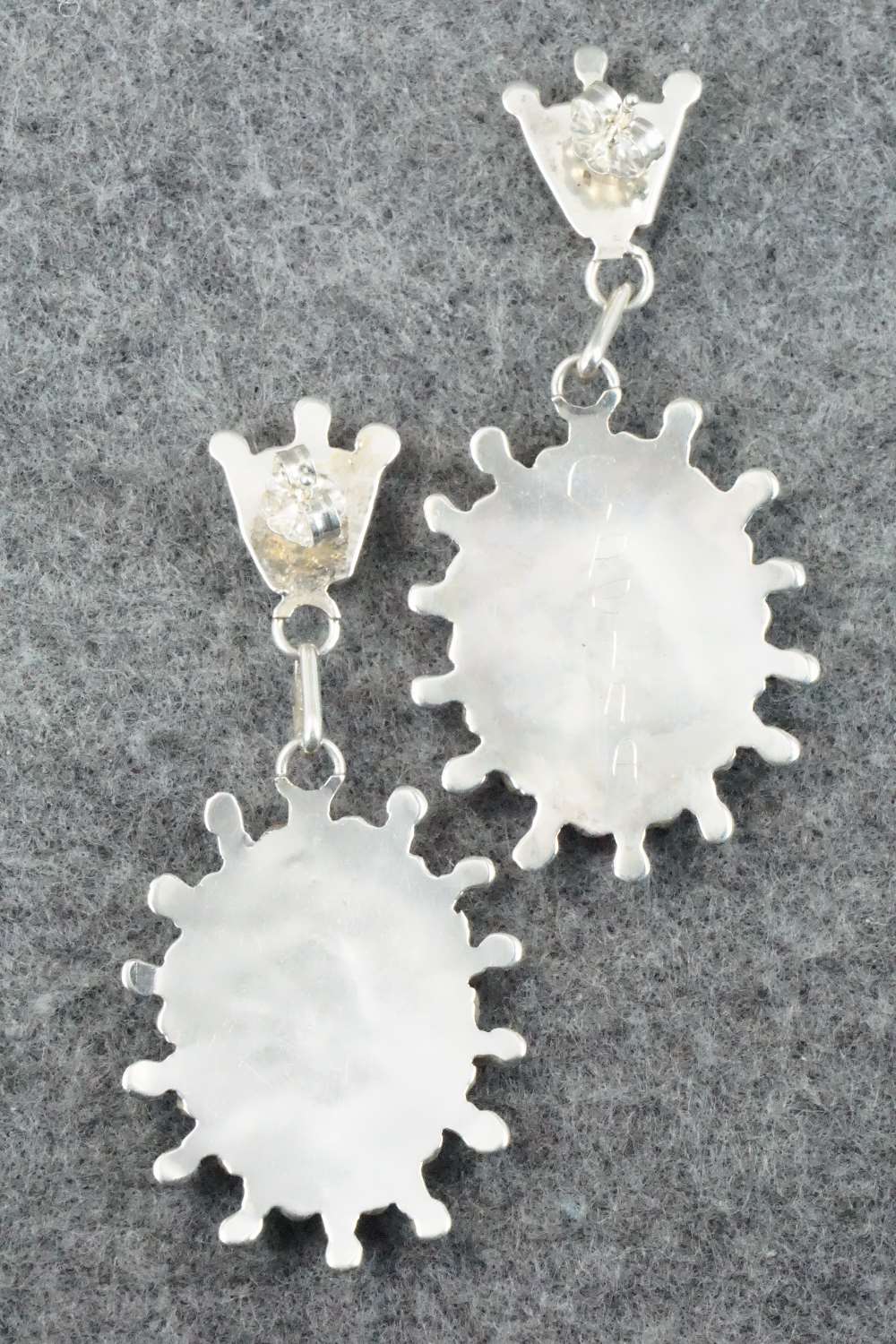 Turquoise & Sterling Silver Earrings - George Peina