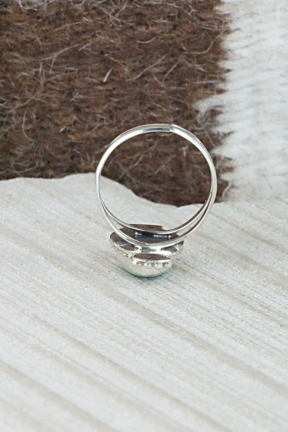 Turquoise and Sterling Silver Ring - Jan Mariano - Size 7.5