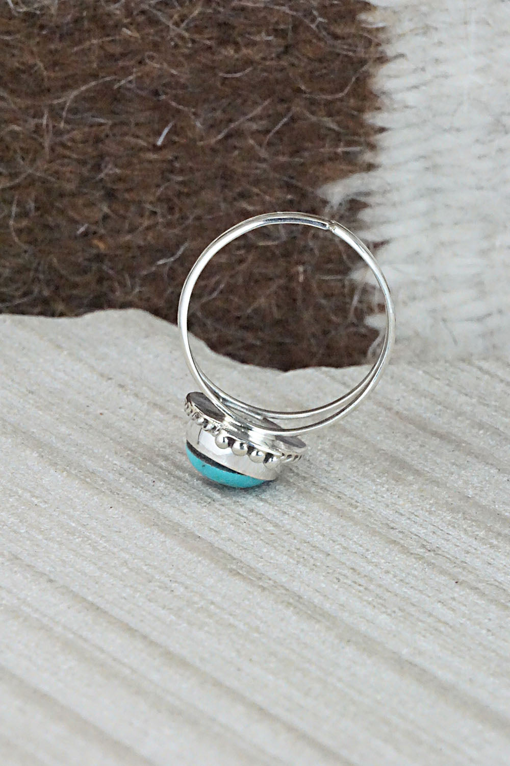 Turquoise and Sterling Silver Ring - Jan Mariano - Size 7.25
