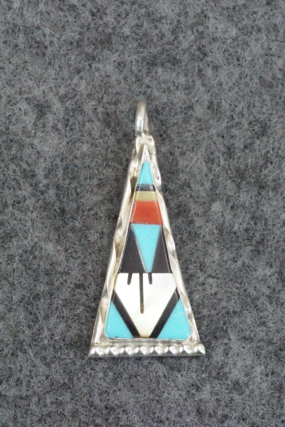 Multi Stone and Sterling Silver Inlay Pendant - Carol Niiha