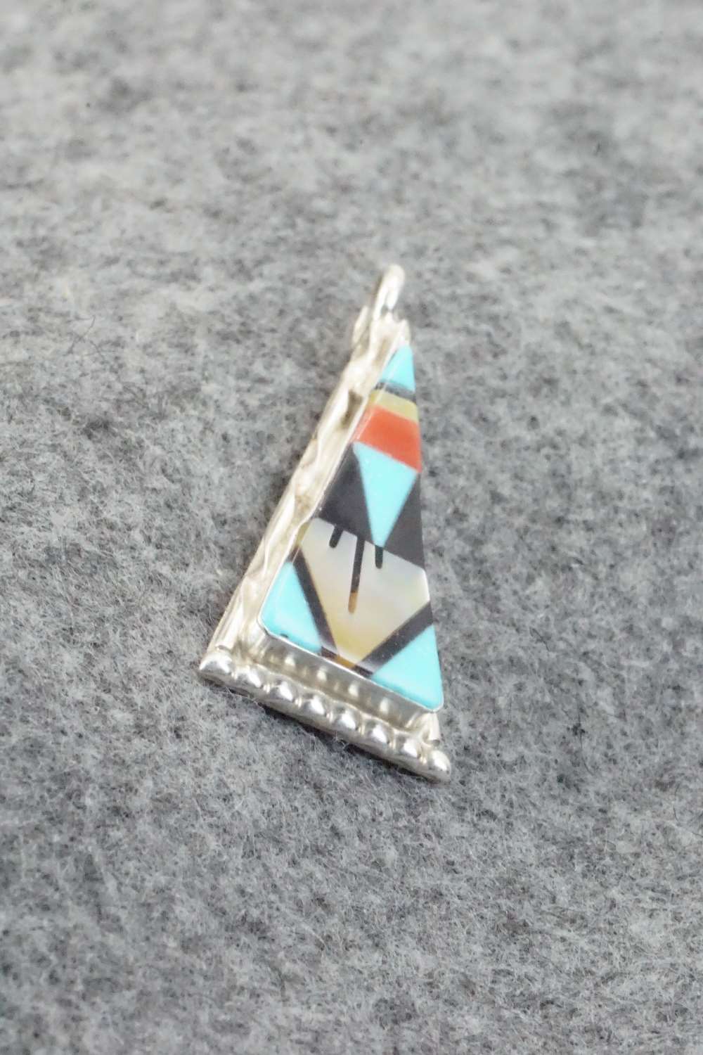 Multi Stone and Sterling Silver Inlay Pendant - Carol Niiha