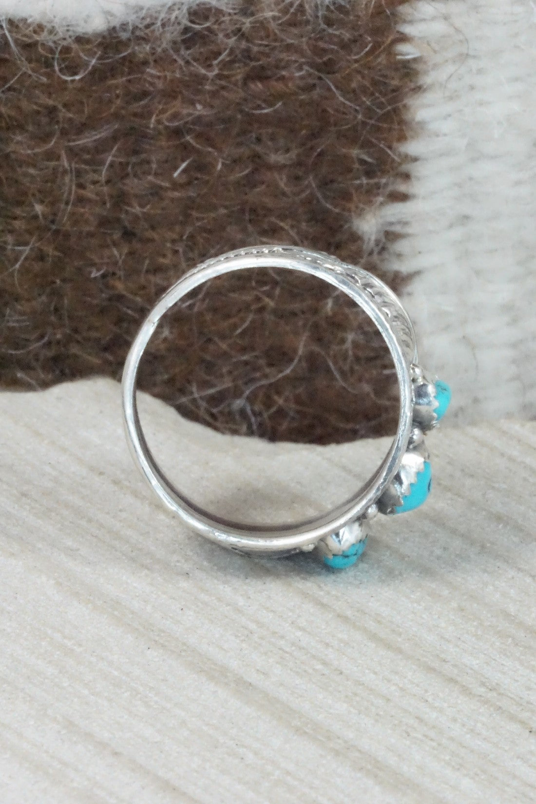 Turquoise Sterling Silver Ring - Betty Begay - Size 13.5