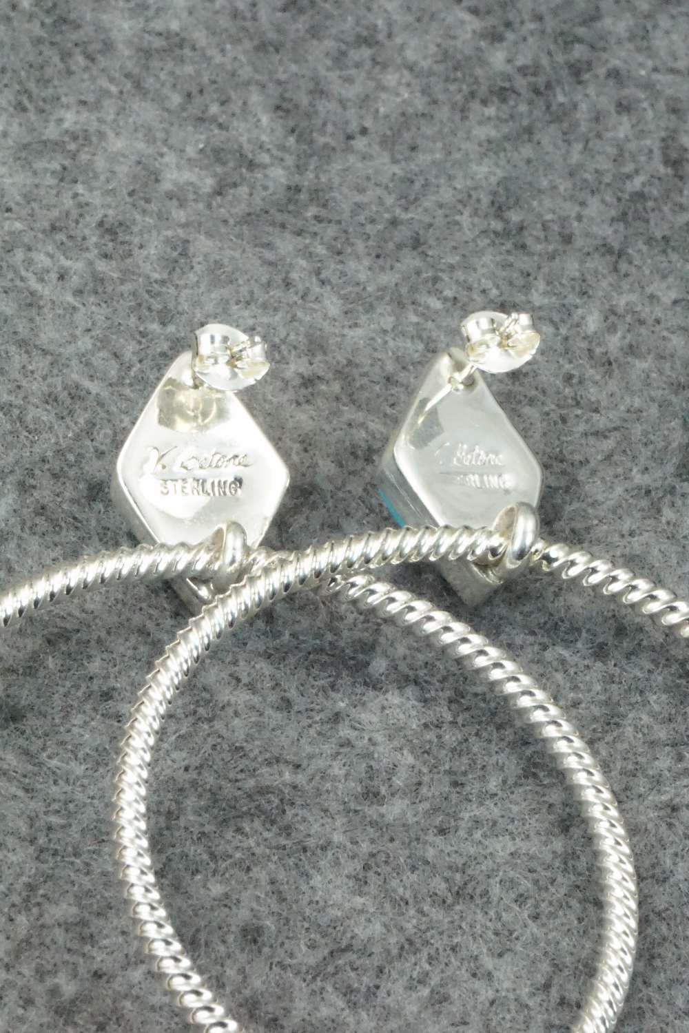 Turquoise & Sterling Silver Earrings - Verley Betone