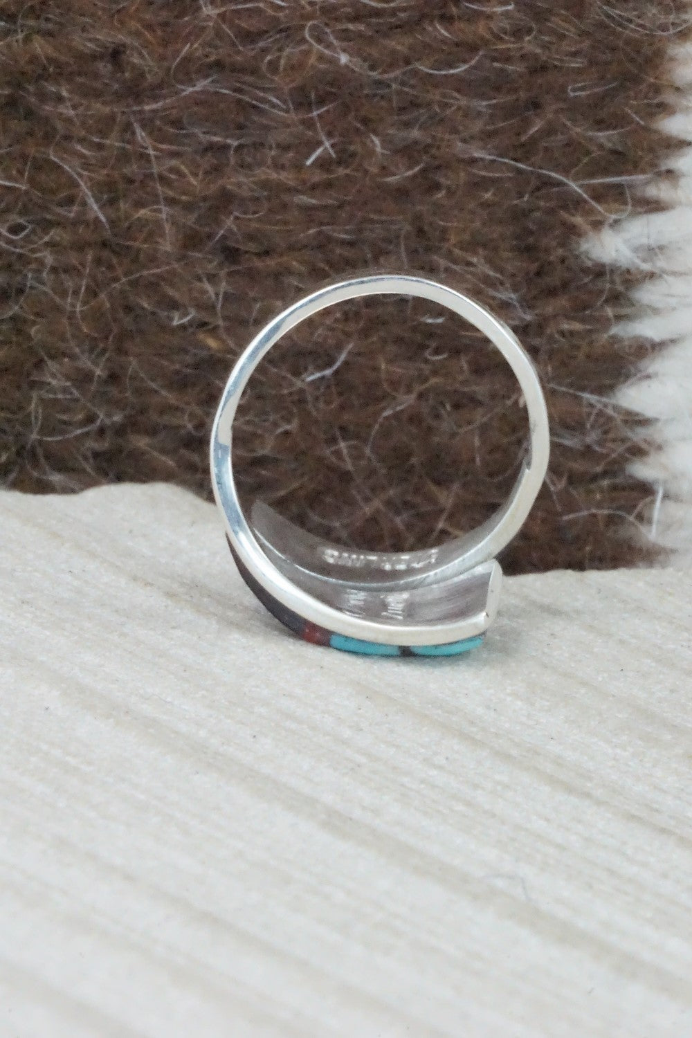 Multi Stone & Sterling Silver Ring - Cena Zuni - Size 6