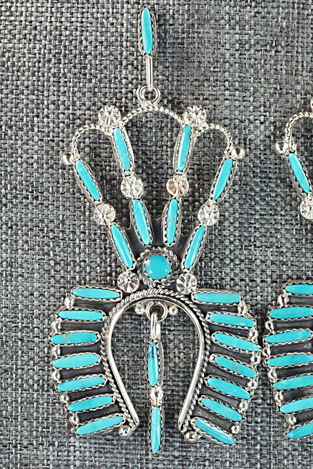 Turquoise & Sterling Silver Earrings - Claudine Penketewa