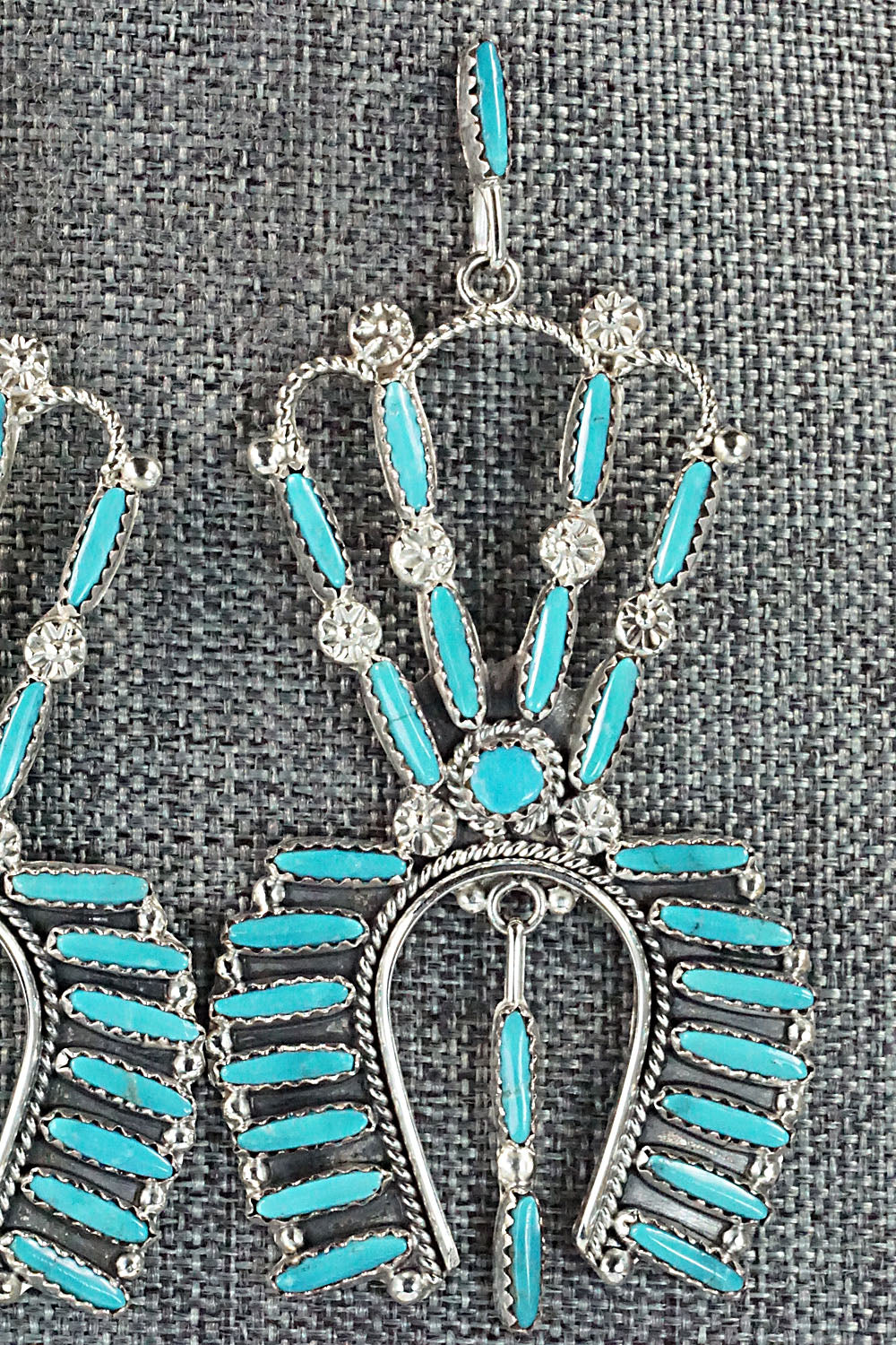 Turquoise & Sterling Silver Earrings - Claudine Penketewa