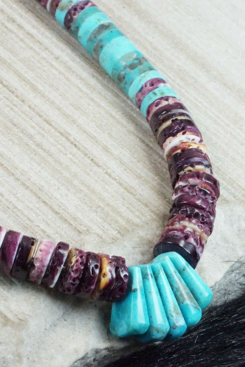 Spiny Oyster & Turquoise Necklace - Lupe Lovato