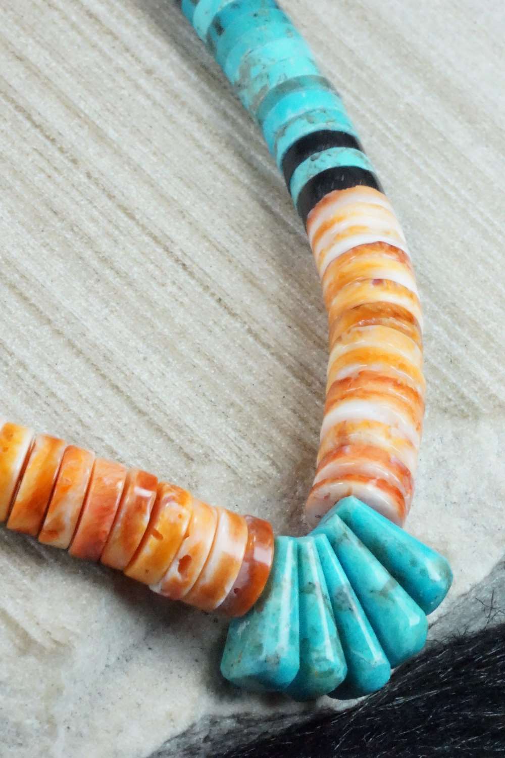 Spiny Oyster & Turquoise Necklace - Lupe Lovato